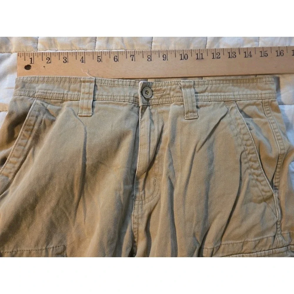 VTG Y2K Aeropostale Heavyweight Cargo Shorts Skater Paratrooper‎ Mens 29 Tan